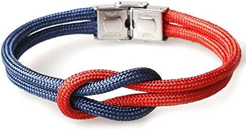 Miniatura 2 de Zboro 26752 - Pulsera de nailon con nudo infinito, cierre plegable, estilo azul marino