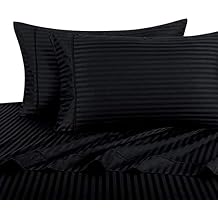 Split King Sheets Sets for Adjustable Beds, 5 Pcs Split Sheet Black Stripe, 800 Thread Count 100% Cotton Bed Sheets Single Ply Long-Staple Yarns, Combed Cotton, Fits Mattress Upto 18'' Deep Pocket