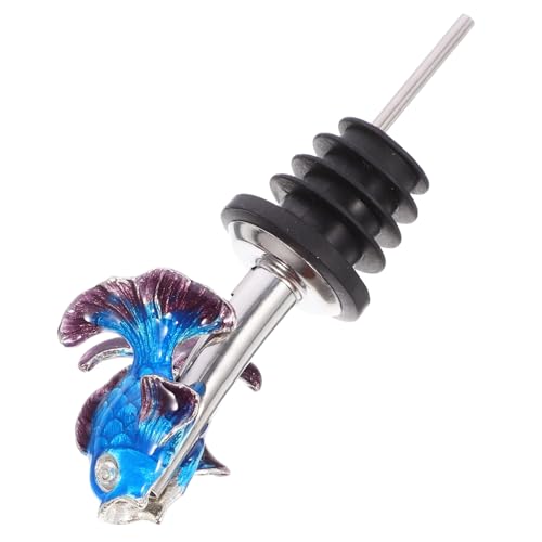 GLEAVI Fish Shape Wine Pourer Spout Animal Bar Parties for Wine Lovers Reusable Versatile for Wine Oil and Sauce Bottles
