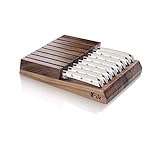 Cangshan S1 Series 60621 German Steel Forged 8-Piece Steak Knife Set with Solid Walnut Wood Block, 5-Inch Blade