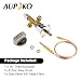 Aupoko Low Pressure LPG Propane Gas Flame Failure Safety Control Valve Kit Comes with M8*1 Thread Thermocouple and A Zinc Alloy Knob, Fits for Gas Grill, Heater, Fire Pit (50,000 BTU, 1/2 PSI)