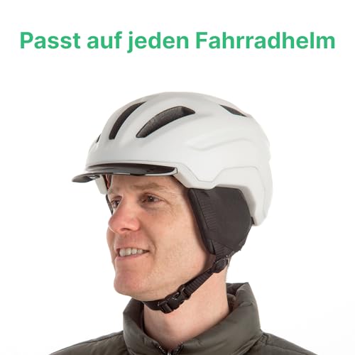 GOOFF Ohrenschützer – passt auf jeden Helm – gegen Windgeräusche – S Pedelec 2.0 Earpads - ansteckbar an den Fahrradhelm – mit großzügigen Klebestreifen – weich an den Ohren
