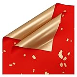 Papier d'emballage Tissu d'emballage, Papier d'emballage doré saupoudré d'or de Style co...