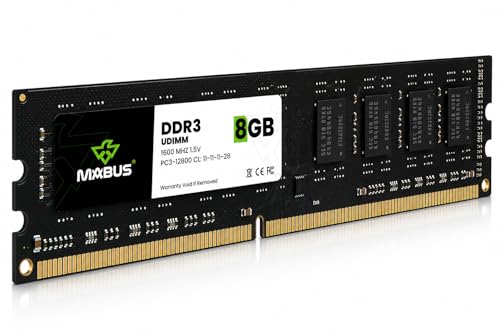 MABUS Memoria RAM 8GB DDR3 1600MHz PC3 12800 UDIMM 240 Pines para PC de Escritorio, 1.5V CL11, No ECC Unbuffered