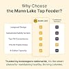 Mann Lake Top Hive Feeder with Unpainted Wood Super, Leakproof Single Piece Plastic Reservoir, Galvanized Steel Safety Screen, Deep High Capacity Feeder Insert for Honey Bees