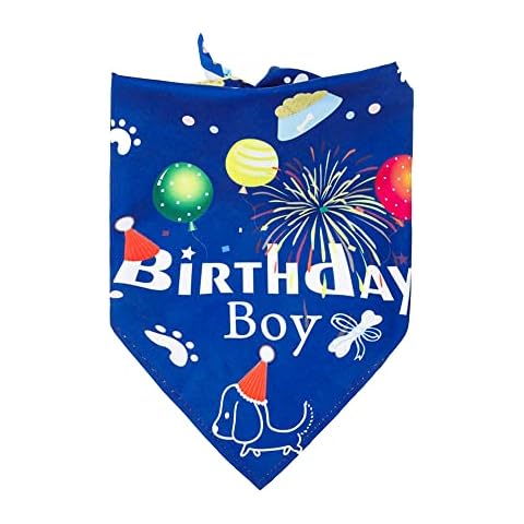 Hund Geburtstag Bandana große Rasse Mädchen & Junge Weicher Hund Dreieck Schal Lätzchen Zubehör Waschbar Verstellbar Haustier Halstuch Party Supplies Cover