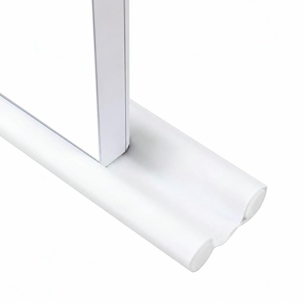 Adjustable Door Draft Stopper Seal Strip Bottom Weather Stripping for Door and Windproof Soundproof Dustproof Waterproof-2pcs White-7.5mm