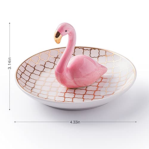 Image of PUDDING CABIN Flamingo Gifts for Women Ring Holder for Jewelry, Pink Decor Flamingo Gift for Women Girls Friend Her Mom Mothers Day Birthday Christmas Thanksgiving Valentines