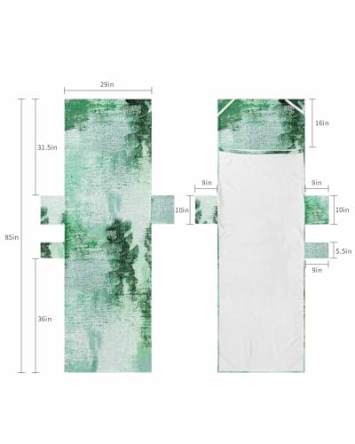 Teal Beach Lounge Chair Towel Cover, Soft Chaise Lounge Towel with Side Pockets Patio Pool Chairs Cover for Beach/Pool Sunbathing 29x85 Modern Abstract Vintage Contemporary Art