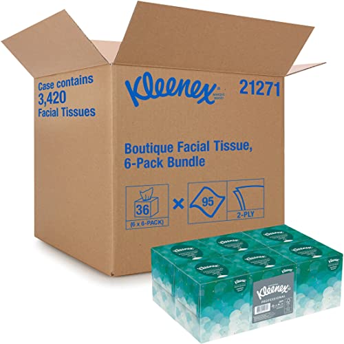 Kleenex Professional Facial Tissue Cube For Business (21271), Upright Face Tissue Box, 6 Bundles/Case, 6 Boxes/Bundle, Pack Of 36 Boxes/Case #TOP15