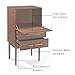 Crosley Furniture Everett Bar Cabinet with Storage Drawers and Fold Out Table, Vintage Mahogany