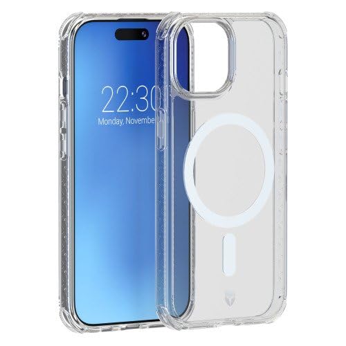 Force Case FC Air MagSafe iPhone 15 Coque Transparente Haute Résistance Chocs