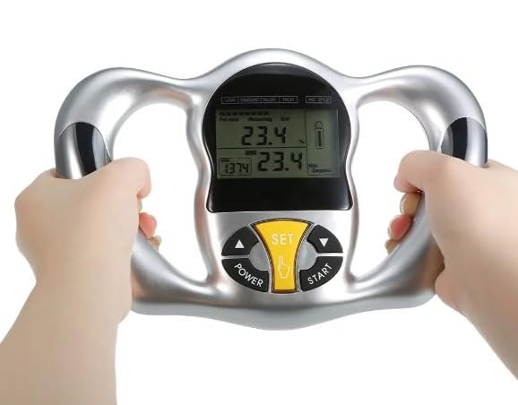 Bi - Bhavya - Mini Digital Lcd Portable Digital Handheld Body Mass Index Bmi Meter Body Fat Analyzer - Silver