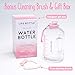Life Bottle 1 Gallon Water Bottle with Straw Lid and Chug Lid, Leakproof Water Jug. Big Water Bottle with Time Marker, No Quotes. 128 oz with Handle and Straw, BPA Free