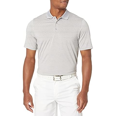 Cutter & Buck Men's Moisture Wicking UPF 50 Drytec Forge Tonal Stripe Polo Shirt, Polished, XXXL Cover