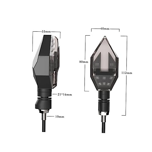 USHOBE 2 Peças Luz De Largura De Sinal De Mudança De Música Lira Luz De Sinal De Motocicleta Luzes D