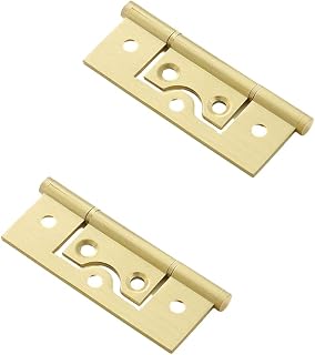 Folding Doors Hinge 2 Pieces of Pure Copper Mother-in-Law Slot-Free Bedroom Furniture Wooden Door Folding Hinges 7.5 * 3Cm