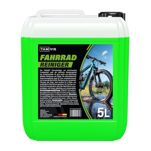 5 Liter TAMVIS® Fahrradreiniger - Sanfte Reinigung mit Zuckertensiden, umweltschonend, effektiver Schutz & Glanz für Ihr Fahrrad