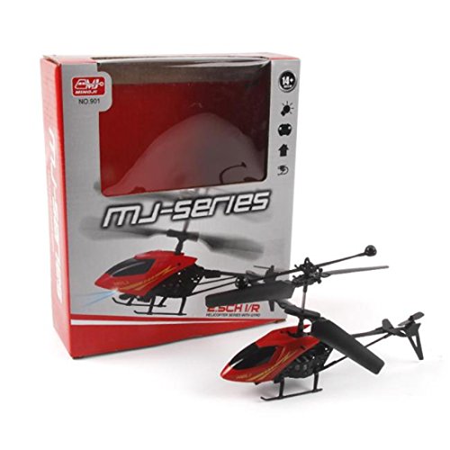 Hemlock Flying Helicopter Toys, Kids Mini RC Plane Toys Boys Remote Controlled Aircrafts (Red)