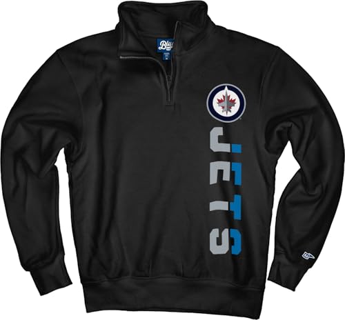 Blue 84 Standard NHL Officially Licensed Quarter Zip Sweatshirt Outlier Black