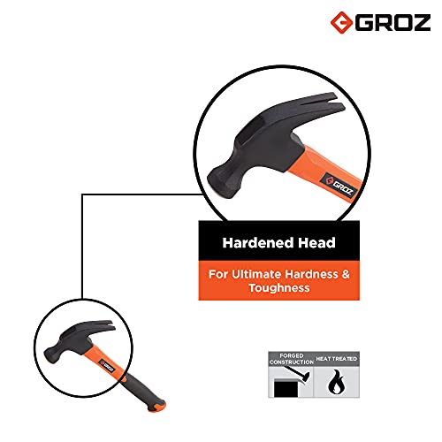 Groz Claw Hammer 450gms, 12 Inch Handle - Image 4