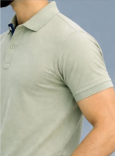 Image of 3BROS Men's Cotton Blend Half Sleeve Regular fit Comfortable Polo Neck T-Shirt (Pack of 1)