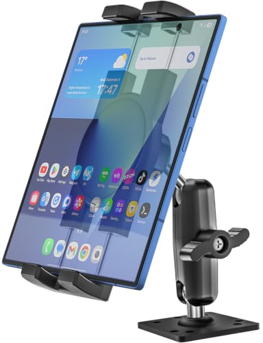 Soporte para tableta de camioneta ajustable con base atornillada para iPad de 4.7-13''