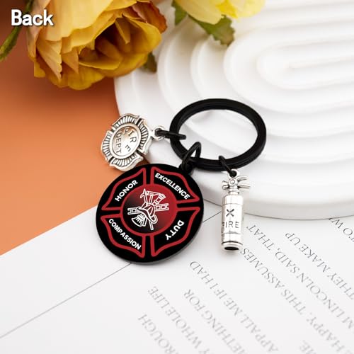 Image of Firefighter Gifts for Men Firefighter Accessories Prayer Keychain Gift for Firefighters Unique Christmas Birthday Father's Day Gifts for Firefighters Cool Stuff Fire Fighter Graduation Gift