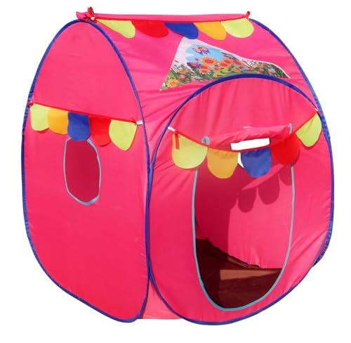 Image of Homecute Pop Up Foldable Hut Type Kids Toys Baby Tent House, Tent House for Girls & Boys, Play Tent House Suitable for 1 Year to 6 Years(Small Size Pink)