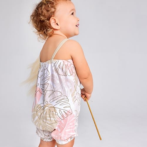 HonestBaby Romper and Ruffle Bodysuit Dress 100% Organic Cotton for Infant Baby and Toddler Girls2
