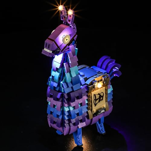 MENZAVA Luz Compatible con Lego Llama de Suministros Fortnite 77071 - Kit de iluminación LED para el Modelo de Bloques de construcción (Modelos NO Incluido)