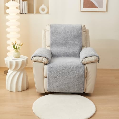 Funda de forro polar para silla reclinable y protector de sofá lavable suave 8