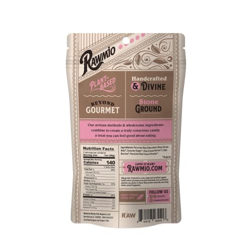 Rawmio Chocolate Covered Goji Berries - Organic, Raw, Vegan, 70% Dark Chocolate, 2 oz. - Pack of 3
