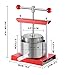 VEVOR Fruit Wine Press 0.9Gal/3.5L Grape Press For Wine Making Wine Press Machine W/Dual Stainless Steel Barrels Wine Cheese Fruit Vegetable Tincture Press W/Power Ball Handle & 0.1