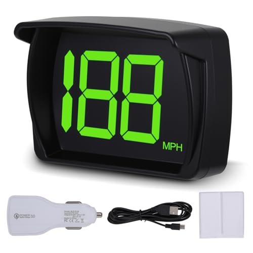 tlidfgeo Digital GPS Speedometer Car HUD, Heads Up Display With Real-Time Speed, LED Large Font Display Speedometer with USB Car Charger for Car, Truck, SUV, Motorcycle