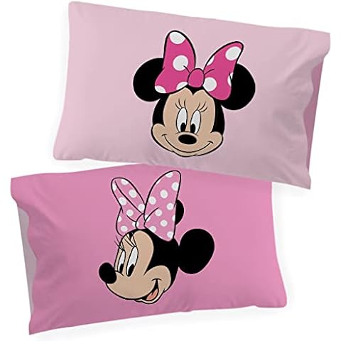 Jay Franco Disney Minnie Hearts & Love 100% Baumwolle Kopfkissenbezüge Cover
