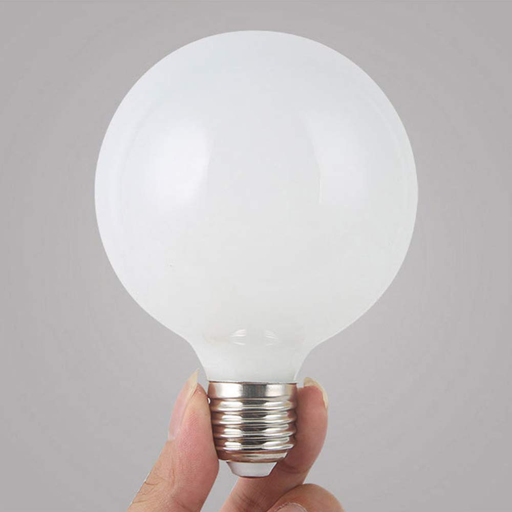 Chrasy E27 Screw LED Light Bulb, 5W Edison Bulb Globe Shape Glass Dimmable 3000K Warm White G80 LED Filament Lamp Bulb for Decorative Home Lighting