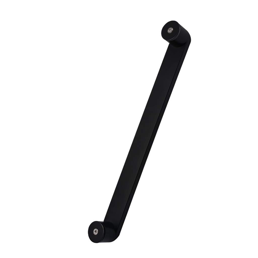Poignée de douche noire en inox 304 pour porte en verre de grange coulissante