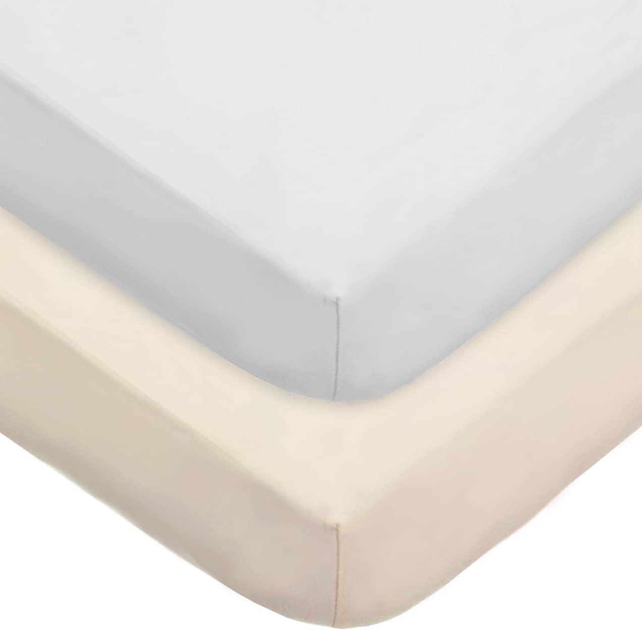 Dudu N Girlie Fitted Sheet Next to Me Crib 51 x 85 - Nexttome Crib Sheets 2 Pack Hypoallergenic Baby Cot Sheets Bedding Elasticated Breathable Easy Care (Pack of 2, Pink) — view 30