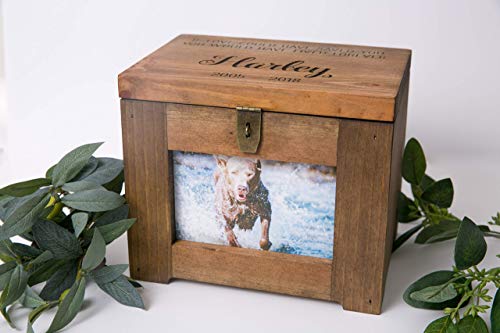 Personalized Pet Memory Box/Urn with Name and Quote or Poem - Memorial Photo