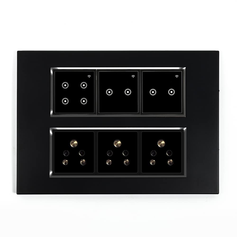 L&G 12 Modular WiFi Smart Switch Board | 5 Smart Switch Control, 3 Socket | Wifi Smart Switch Panel (Compatible with Alexa, Compatible With OK Google & SIRI) (Size: 12M- 220 x 160 x 45 mm)-image-35