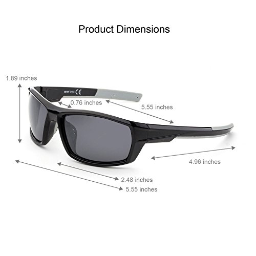JUST GO Men's Polarized Lens Sports Sunglasses4