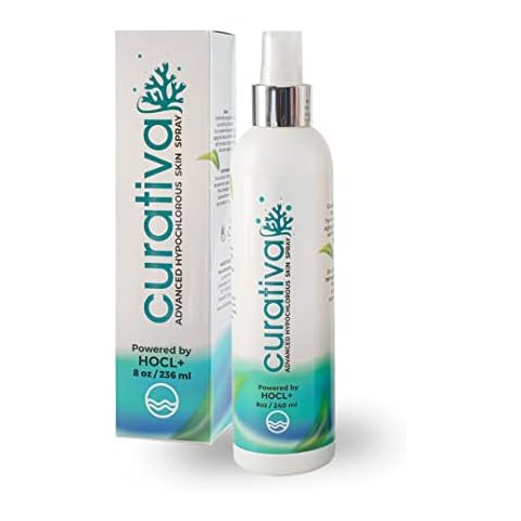 Curativa Bay .02% Hypochlorous Skin Spray, Clear Skin, Most effective For Total Skin Health and the Base for all Skin Care. 100% Organic, Made in USA, Produces Great Results 8 OZ. Cover