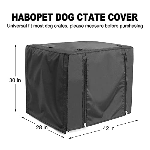 HABOPET Dog Crate Cover Waterproof, Double Door for Large Pet Kennel Cover Universal Fit for 42 inches Wire Dog Crate… - Image 2
