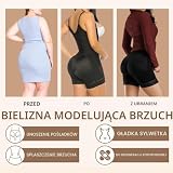 YIANNA Shapewear damska z efektem wyszczuplającym brzuch, mocno formująca, wysoka kompresja, body shaper, bodysui, gorset do ciała, Fajas Colombianas, 1- Czarny, XL