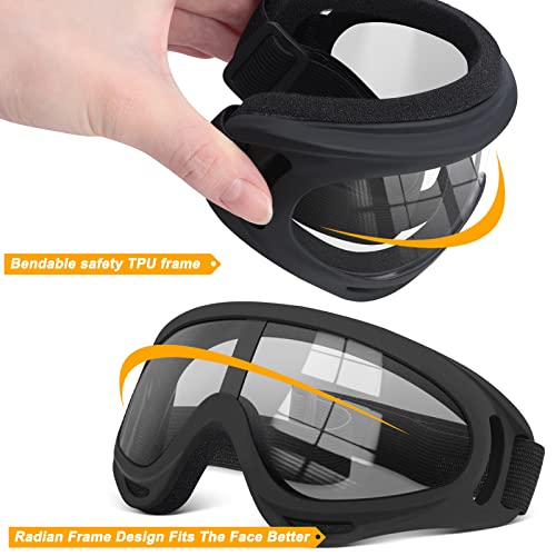 Oxg 2 Pairs Motorcycle Goggles, Anti-Uv Atv Goggles Ski Goggles Dustproof Windproof Impact Scratch Resistant Dirt Bike Goggles For Kids Youth Men Women #TOP4