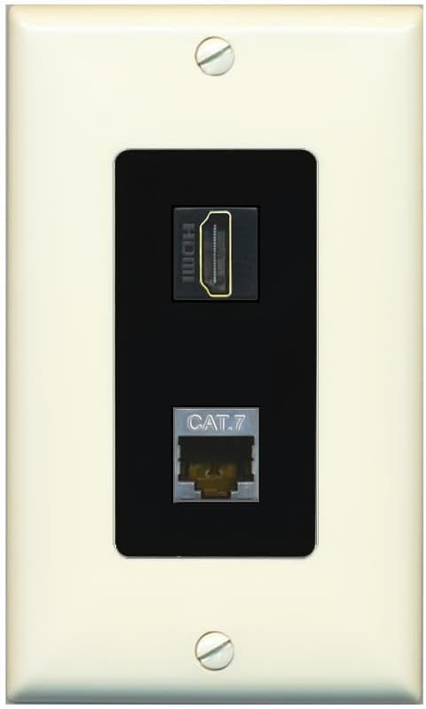 Vista 33 de RiteAV Placa de pared HDMI y Cat7 - 1 cuadrilla [negro/marfil]