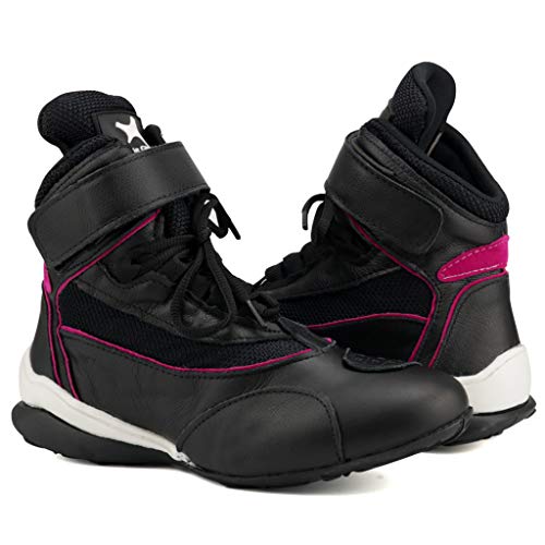 Bota Treino Mr.Gutt Couro Preto/Rosa 35
