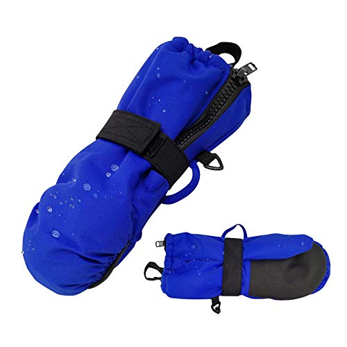 Highcamp Kids Waterproof Snow Mittens - Covered Boys Girls Age 2-12