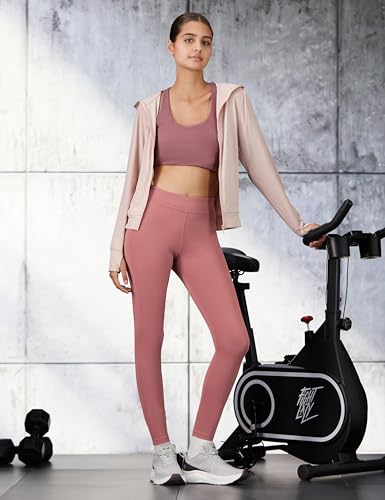 Image of Jockey MW20 Women's Microfiber Elastane Performance Active Wear Leggings with Broad Waistband